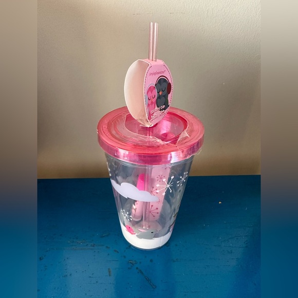 New Simple Pleasures Christmas Bath Set In Insulated Cup With Straw Holiday Owls - Picture 8 of 8